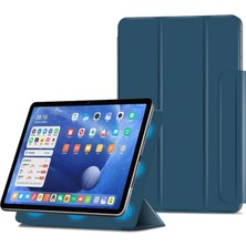 LRtools Hafif Trifold Stand Pu Deri Kabuk Kitap Kapağı Xiaomi Pad 5 / Pad 5 Pro - Koyu Mavi İçin (Yurt Dışından)