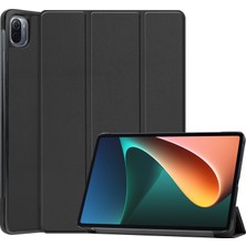 LRtools Anti -Cratch Şok Geçirmez Pu Deri Üçlü, Xiaomi Pad 5 / Pad 5 Pro - Siyah İçin Otomatik Uyku / Uyan ile Slim Smart Tablet Kapağı (Yurt Dışından)