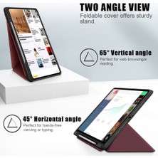 LRtools Katı Renk Elastik Kalem Kayışı Deri Tablet Kapak ile Stand Kart Yuvaları ile Huawei Matepad 11 (2021) - Mavi (Yurt Dışından)