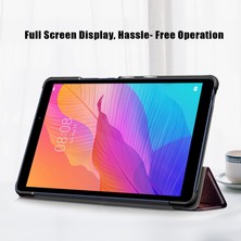 LRtools Litchi Doku 360 Derece Rotary Standı Deri Kılıf Huawei Matepad Pro 10.8-Inch - Beyaz (Yurt Dışından)