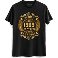 Alfa Tshirt Vintage Gold Awesome Series August 1989 Siyah Tshirt