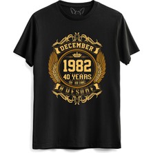 Alfa Tshirt Vintage Gold Awesome Series December 1982 Siyah Tshirt