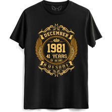Alfa Tshirt Vintage Gold Awesome Series December 1981 Siyah Tshirt