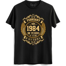 Alfa Tshirt Vintage Gold Awesome Series February 1984 Siyah Tshirt