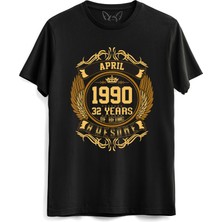 Alfa Tshirt Vintage Gold Awesome Series April 1990 Siyah Tshirt