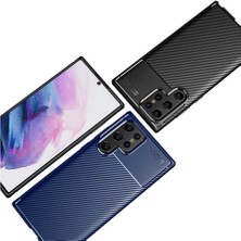 Fogy Galaxy S22 Ultra Kılıf Karbon Tasarım Slim Silikon Kapak