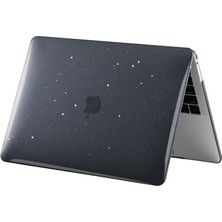 AktarMobile MacBook Air 13 M1 2021 Simli Kılıf Koruyucu Kapak 13.3" A2337 Uyumlu Parıltılı Tasarım Hava Kanallı