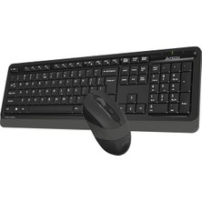 Moraksesuar A4 Tech Klavye Mouse Seti Kablosuz Nano Ergonomik FG1010 Siyah