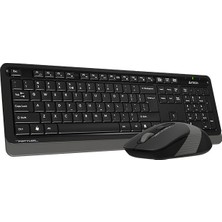 Moraksesuar A4 Tech Klavye Mouse Seti Kablosuz Nano Ergonomik FG1010 Siyah