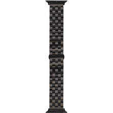 Fogy Apple Watch Uyumlu 1 2 3 4 5 6 38MM Katlamalı,klipsli Bakla Dizayn Metal Kordon