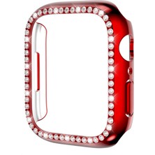 Fogy Apple Watch 1 2 3 4 5 6 38MM Uyumlu Taşlı Kasa ve Ekran Koruyucu 360 Tam Koruma Kılıf