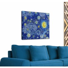 Dünyatablo Van Gogh Yıldızlı Gece Dekoratif Kanvas Tablo 1229