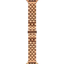AktarMobile Apple Watch 7 6 Se 5 4 3 2 1 - 41 / 40 / 38 mm Uyumlu Metal Kordon Premium Paslanmaz Çelik Kayış