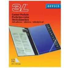 3L 3l, 3l 10011 Şeffaf Dosya Cep Üçgen 100X100 mm 12LI