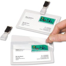 3l 3l Yapışkanlı Yaka Kartlık Şeffaf Klipsli 10`lu 58X92MM 11130