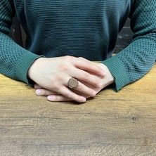 Takılingo 925 Ayar Gümüş Süleyman Mührü Taşsız Erkek Yüzük