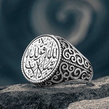 Takılingo 925 Ayar Gümüş Maşallah Motifli Usta Işi Erkek Yüzük