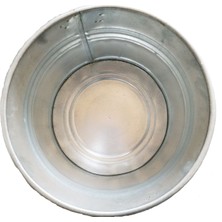 Metal Galvaniz Su Kovası 27 cm Yuvarlak Su, Süt Kovası