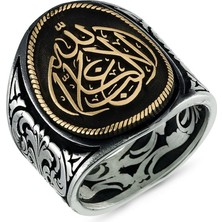 Takılingo 925 Ayar Gümüş La Galibe Illallah Yazılı Usta Işi Erkek Yüzük