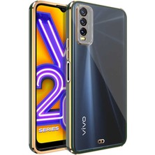 noktaks - Vivo Y11S - Kılıf Koruyucu Voit Clear Tatlı Sert Silikon Kapak - Yeşil