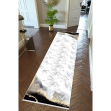 10 Post Online Yolluk Taş Mermer Gri Beyaz Siyah Kaymaz Kesme Yıkanabilir Ince Dijital Baskı Koridor Halısı