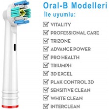 Oral-B Kyver Oral-B Uyumlu 3d White 4’Lü Dış Fırçası Yedek Başlığı