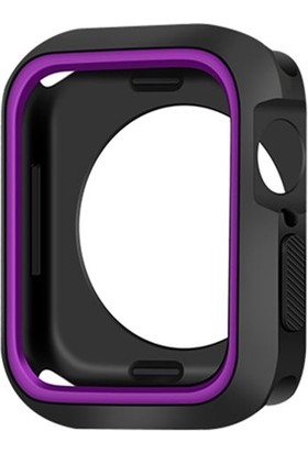 Zsykd Apple Watch Uyumlu Series 7 41MM Mor Için Iki Renk Darbeye Koruyucu Kılıf Mor (Yurt Dışından)