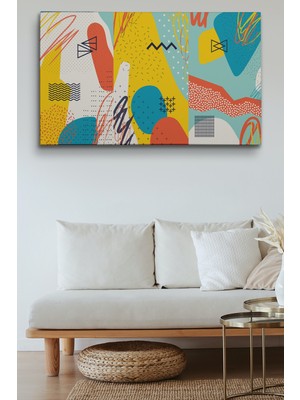 Dünyatablo Modern Soyut Görünümlü Dekoratif Kanvas Duvar Tablosu