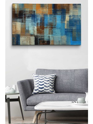Dünyatablo Soyut Yağlıboya Görünüm Dekoratif Kanvas Duvar Tablosu