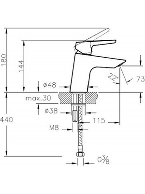 Artema Marin S A42456 Lavabo Bataryası Krom