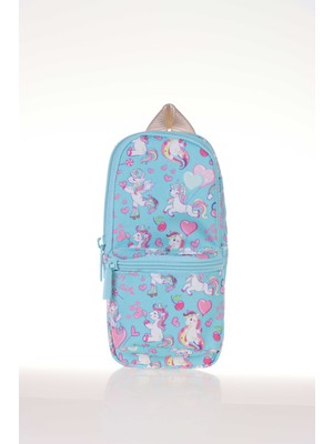 Kaukko Nature Junior Bag Kalem Çantası Su Geçirmez Nano Kumaş 1,2 Litre Unicorn Desenli