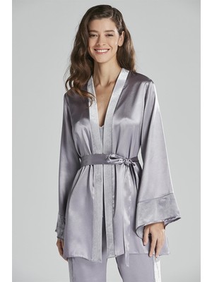 Pierre Cardin 2040 Üçlü Kadife - Saten Pijama Takımı