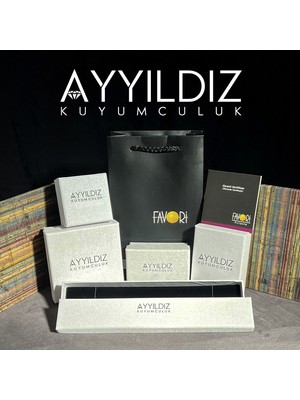 Ayyıldız Kuyumculuk Kadın Altın Oval Taşlı Yüzük