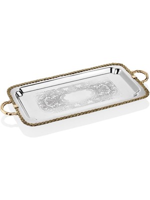 Lamedore Black Pearl Halatlı Uzun Tepsı 59X31X5 cm (6)