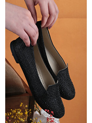 Pabucmarketi Kadın Babet Ayakkabı Siyah