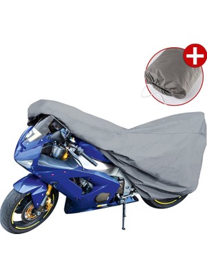 Falcon Frida 7000  Gri Su Geçirmez Miflonlu Motosiklet Brandası Koruyucu