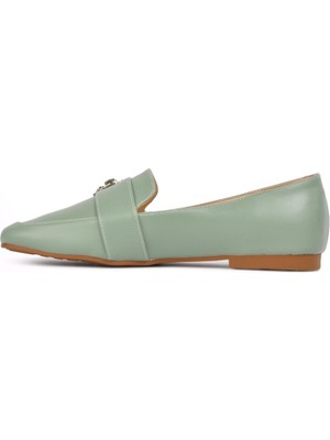 Pabucmarketi Yeşil Kadın Günlük Ayakkabı