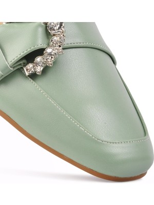Pabucmarketi Yeşil Kadın Günlük Ayakkabı