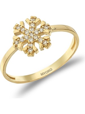 MYOROGOLD 14 Ayar Kar Tanesi Yüzük