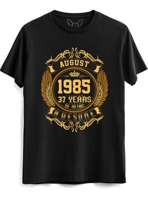Alfa Tshirt Vintage Gold Awesome Series August 1985 Siyah Tshirt