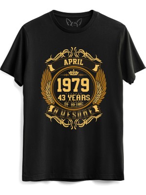 Alfa Tshirt Vintage Gold Awesome Series April 1979 Siyah Tshirt