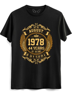 Alfa Tshirt Vintage Gold Awesome Series August 1978 Siyah Tshirt