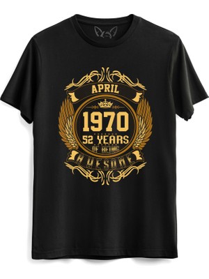 Alfa Tshirt Vintage Gold Awesome Series April 1970 Siyah Tshirt