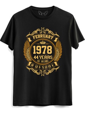 Alfa Tshirt Vintage Gold Awesome Series February 1978 Siyah Tshirt