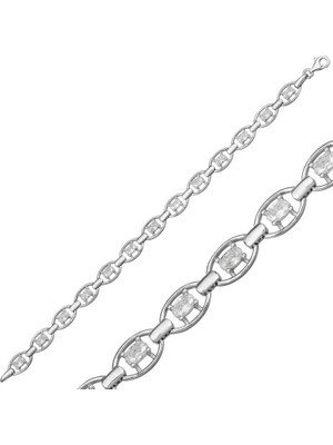 Gumush Gümüş Oval Su Yolu Bayan Bileklik