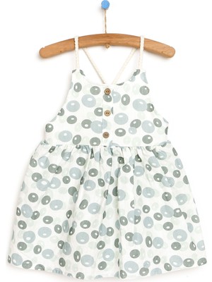 Hellobaby My Favorite Summer Kız Bebek Naturel Askı Detaylı Dokuma Elbise