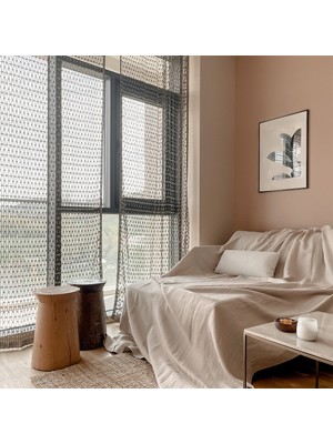 Alesta Home Kahverengi İp Perde 150x280cm PRD006