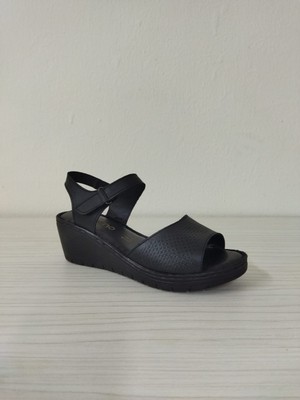 Mix Brand Kadın Deri Günlük Ultra Yumuşak Tabanlı Hafif Tasarım Dolgu Topuk Sandalet