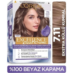 L'Oréal Paris Loreal Excellence Cool Creme 7.11 Ekstra Küllü Kumral