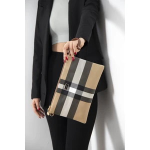 Silver Polo Silver  Polo Kadın Portföy  Clutch Bej - Taba NV1034